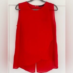 Zara blouse, L, reddish orange